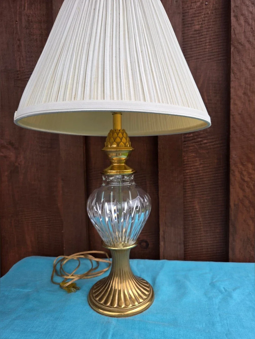 Hollywood Regency Waterford Crystal Carina Table Lamp Vintage